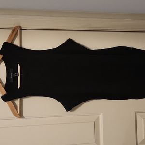 Black knit midi dress